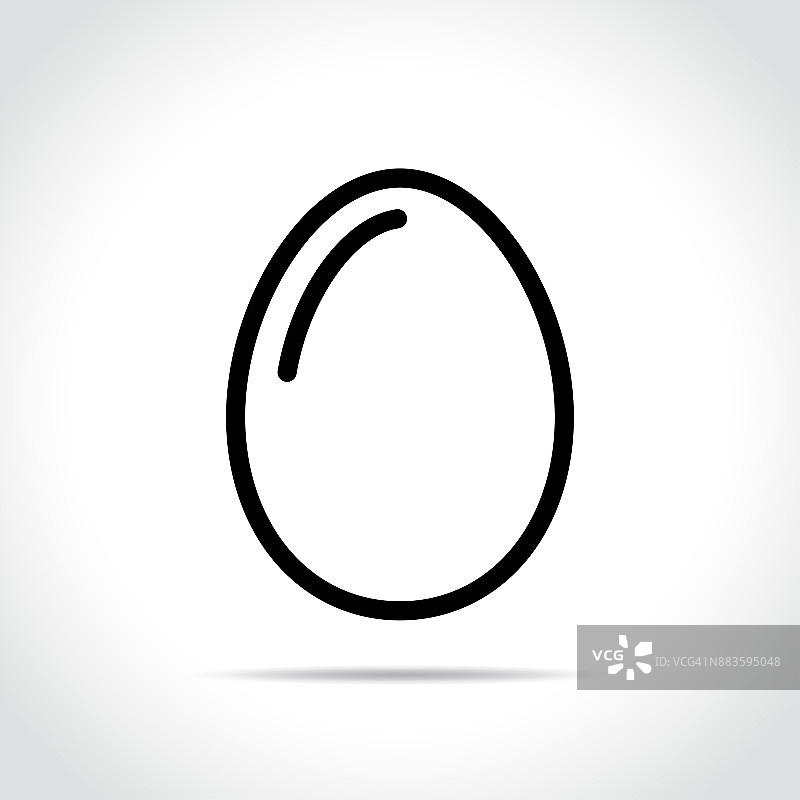 鸡蛋图标上的白色背景图片素材