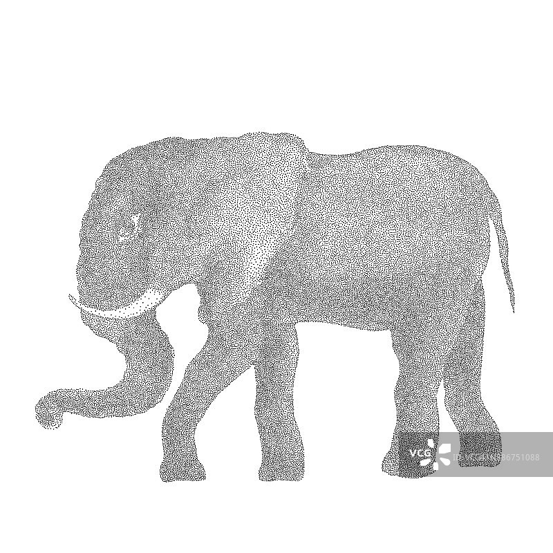 大象。矢量图图片素材