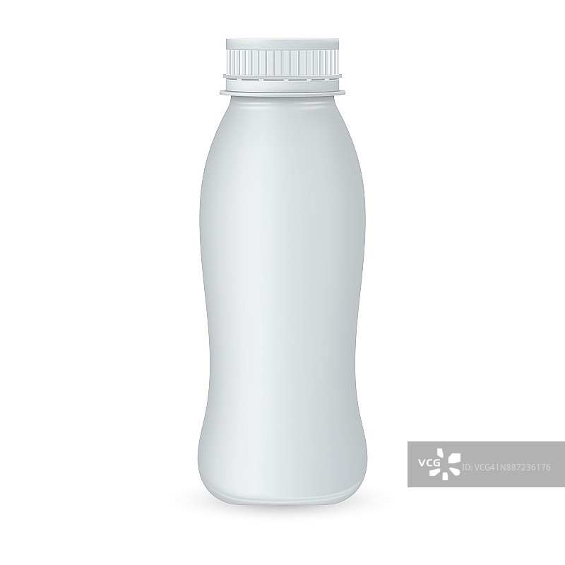 酸奶塑料瓶。插图孤立在白色背景上图片素材