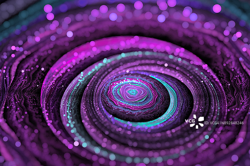 紫罗兰漩涡抽象背景与散景图片素材