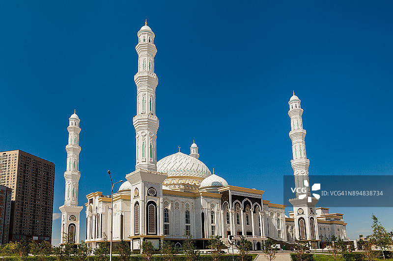 哈兹拉特苏丹清真寺，哈萨克斯坦阿斯塔纳市图片素材