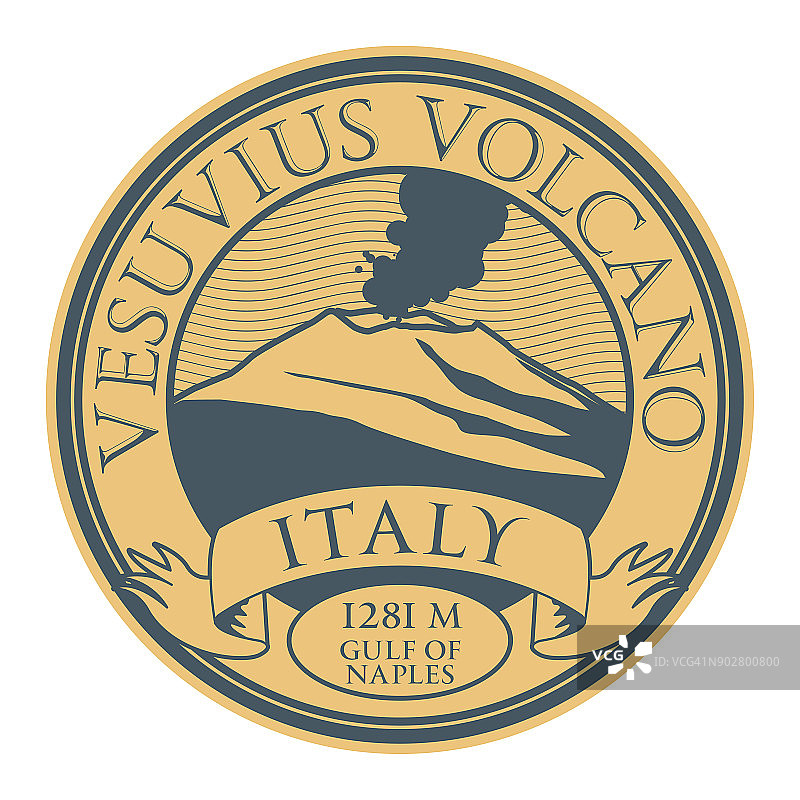 意大利维苏威火山图片素材