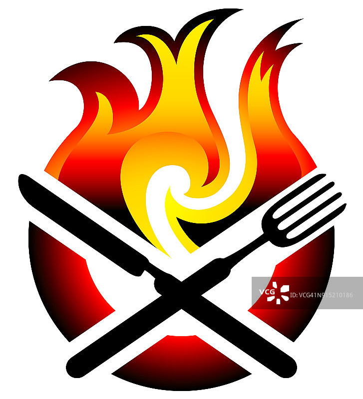木炭烧烤餐厅图标图片素材