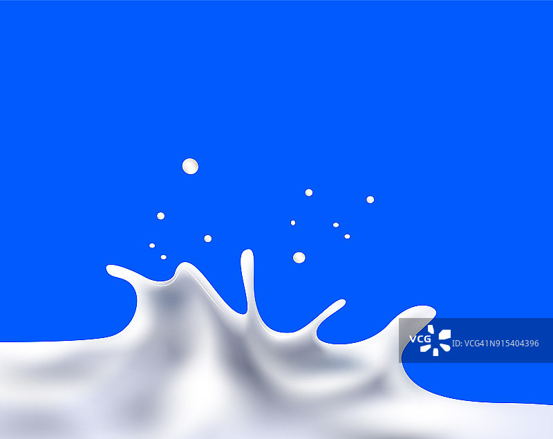 牛奶或酸奶。现实的矢量图图片素材