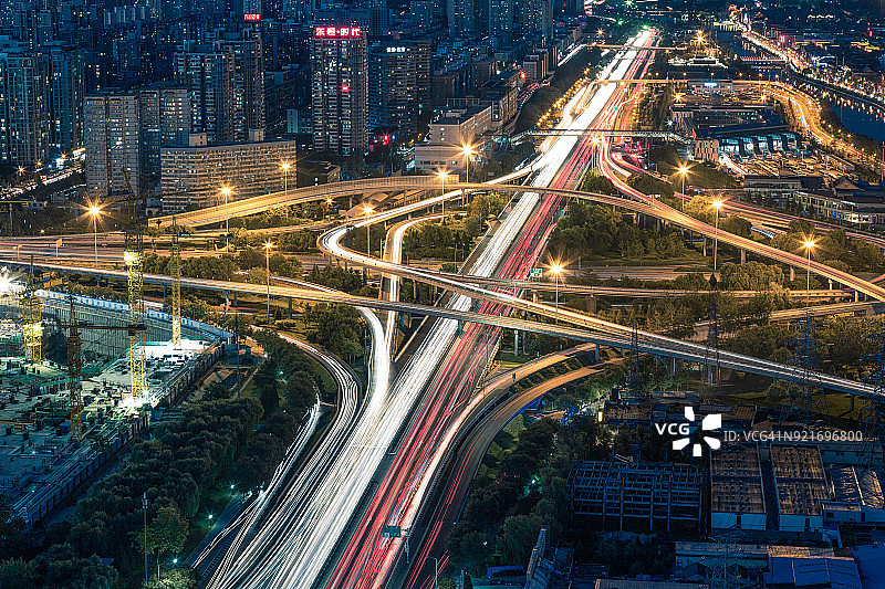 北京天际线夜景图片素材