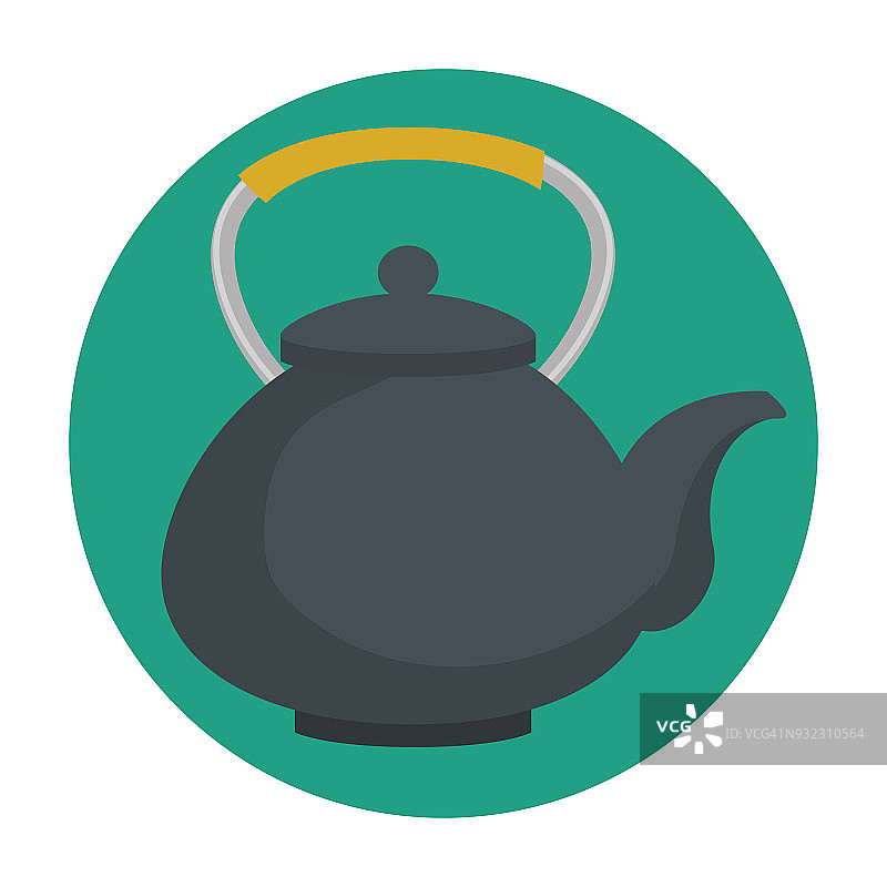 茶壶经典孤立图标图片素材