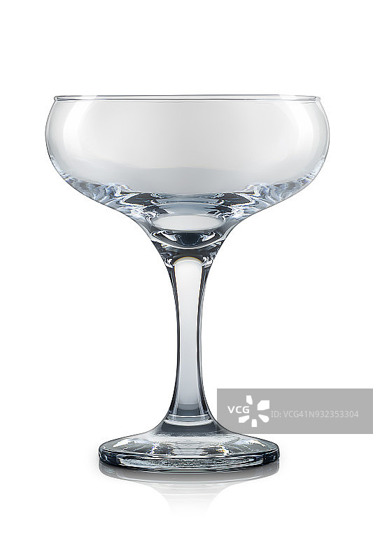 空香槟杯孤立在白色图片素材