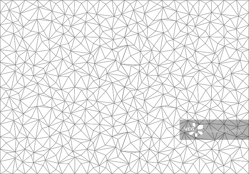 抽象黑线多边形网格上的白色背景矢量插图。图片素材