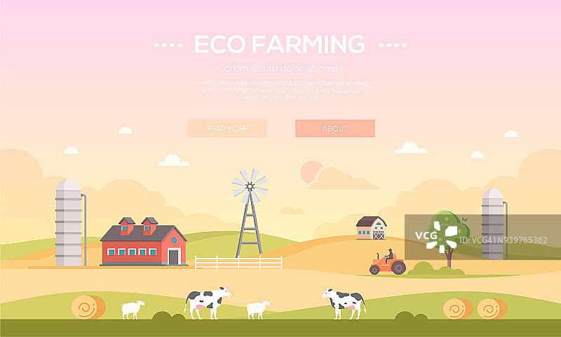 生态农业-现代平面设计风格矢量插图图片素材
