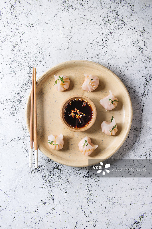 亚洲蒸锅贴饺子图片素材
