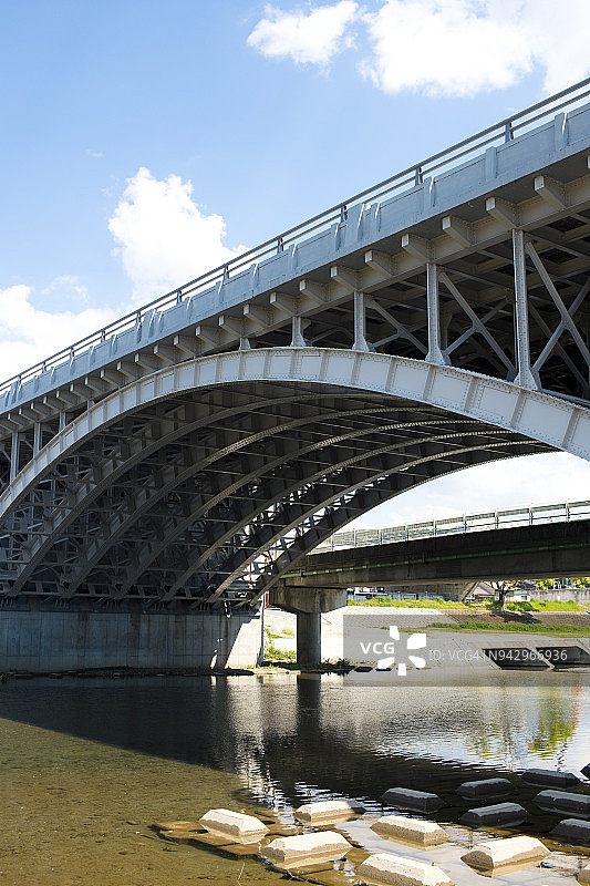 京都市加茂河大桥图片素材