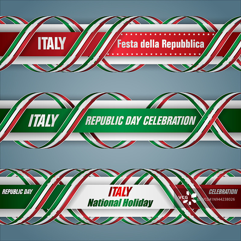 意大利共和国日的旗帜，节日图片素材