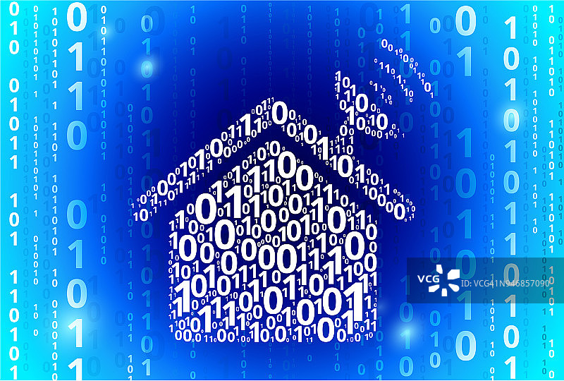 家用碟二元码蓝色矢量图案背景图片素材