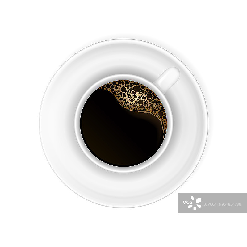 一杯孤立在白色背景上的咖啡图片素材