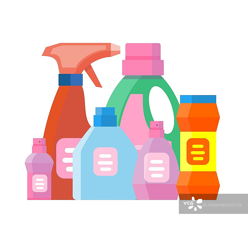 家用化学药瓶包装清洁家务液体家用液体清洁剂图片素材