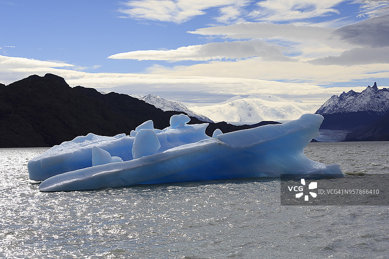 蓝色冰山，拉戈格雷，托雷斯德尔潘恩国家公园，巴塔哥尼亚，智利图片素材