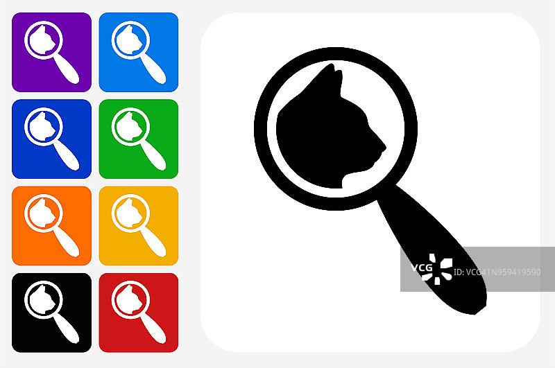 动物搜索图标方形按钮设置图片素材