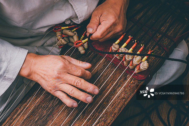伽倻琴(韩国传统乐器)图片素材