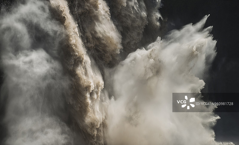 帕卢斯瀑布的高角度视图图片素材