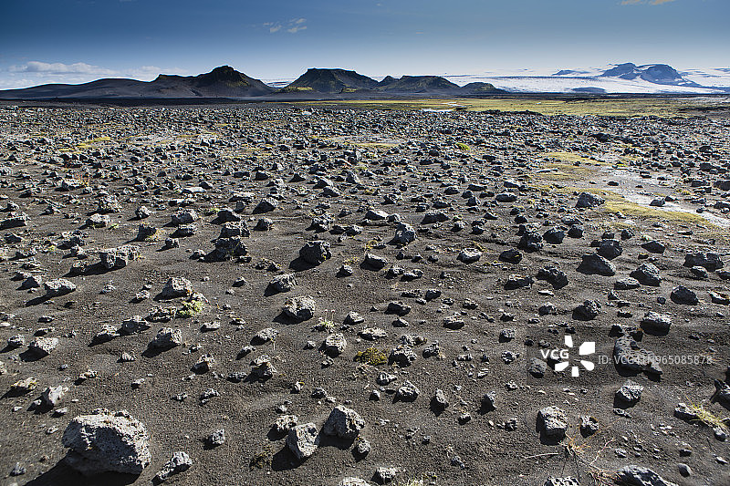 冰岛Myrdalsjokull的火山岩图片素材