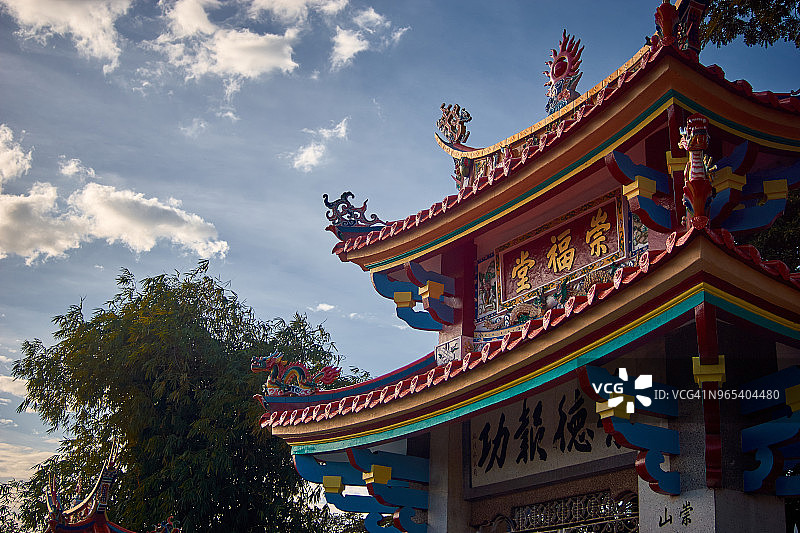 中国寺庙大门的细节图片素材