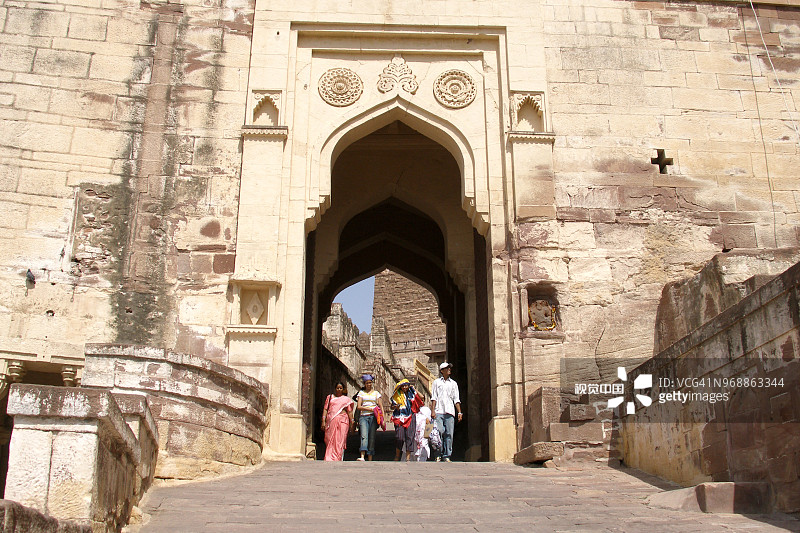 印度焦特布尔，梅兰加尔堡七门之一图片素材