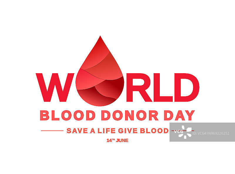 世界献血者日背景。献血拯救生命。矢量插图。图片素材