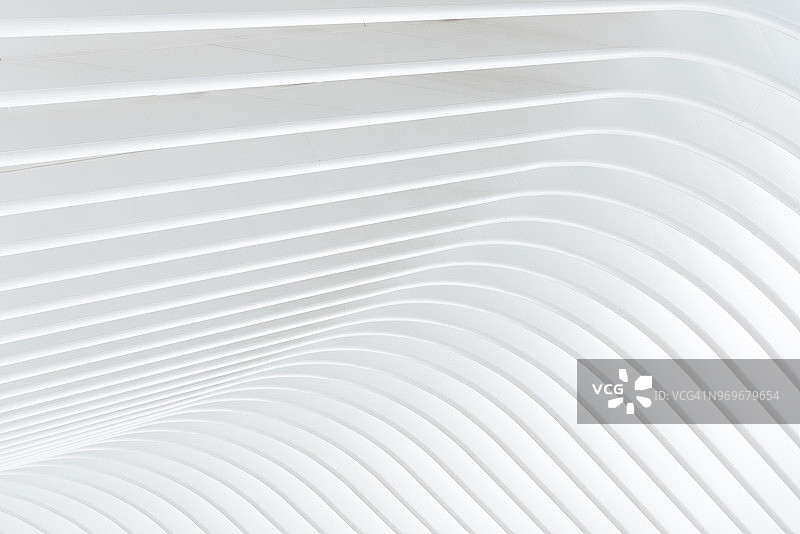白色曲线建筑的抽象图片素材
