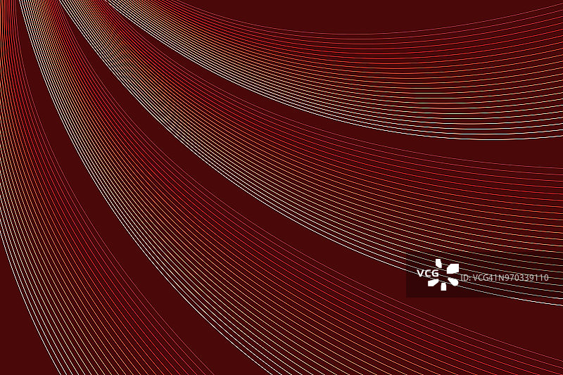 抽象的亮红色波浪横幅设计图片素材