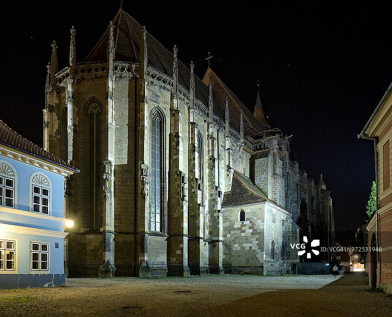 罗马尼亚布拉索夫的黑色教堂图片素材