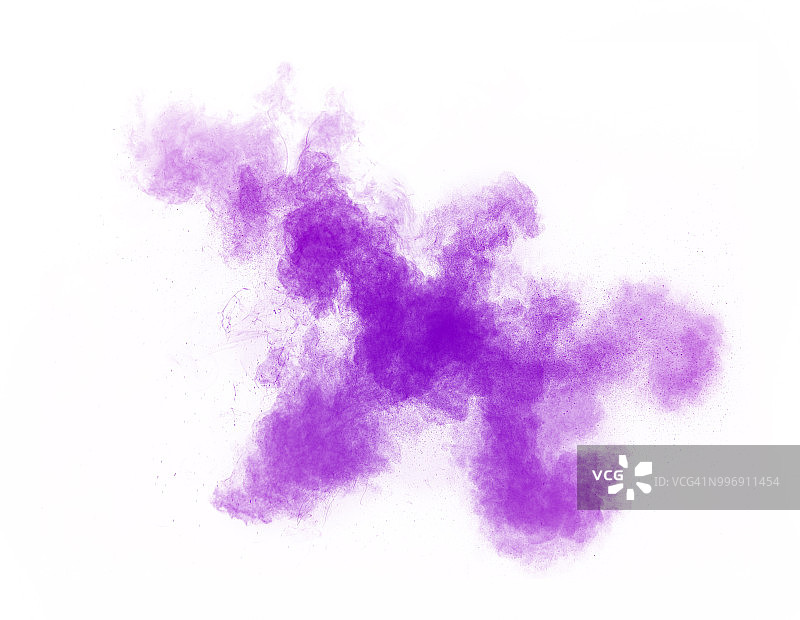 全框的形式和质地的粉和粉红色和紫色的烟雾在白色的背景。图片素材