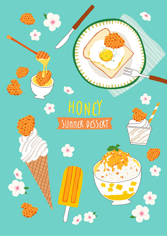 夏日甜点-蜂蜜图片下载