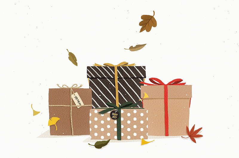 礼物，事件，购物，秋天图片下载