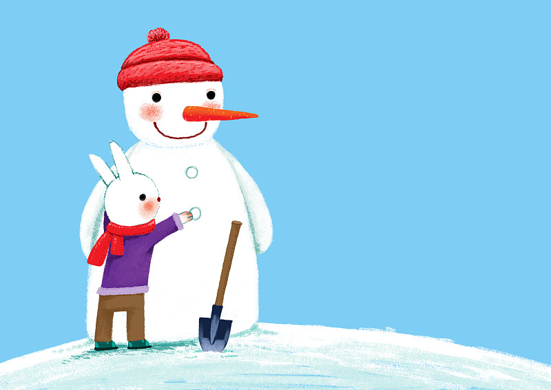 小白兔和小雪人动画片图片
