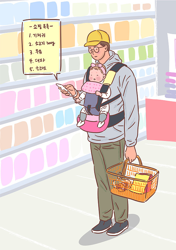 父母、孩子、丈夫、爸爸、家庭、生活方式、购物(商业活动)、超市图片下载