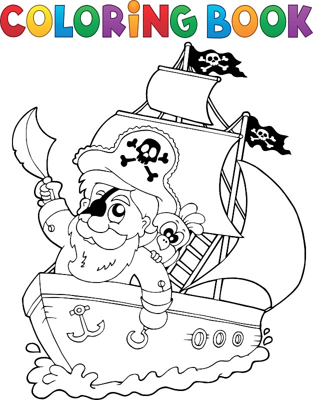 海盗船简笔画 画法图片