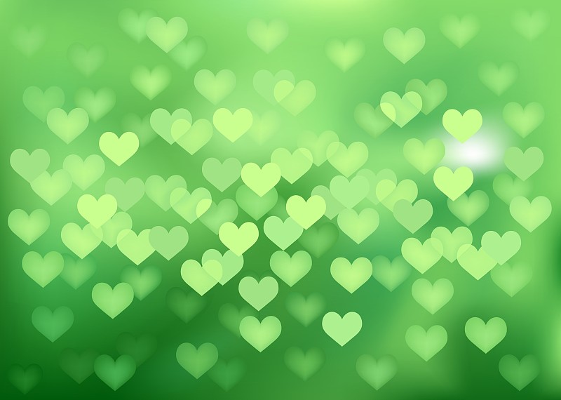 绿色爱心背景图图片