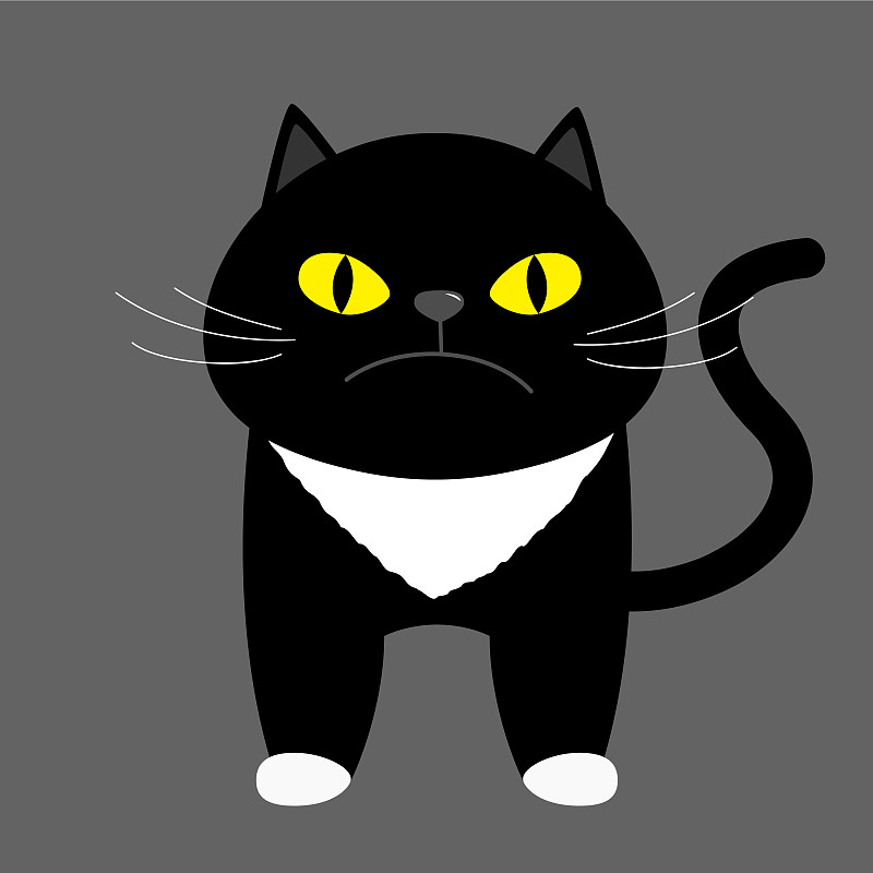 黑色猫咪头像卡通情侣图片