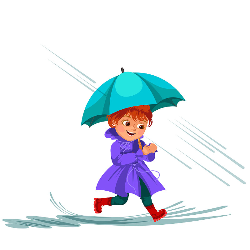 雨中行走的动漫图片图片