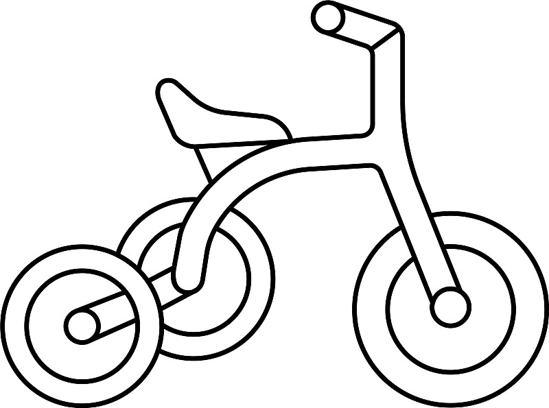 三轮车怎么画简单的图片