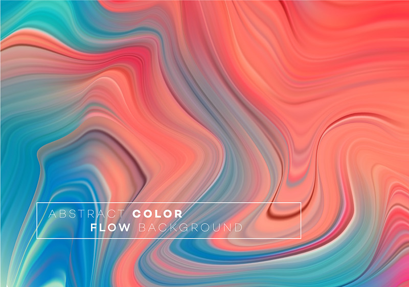 现代彩色流动海报波浪液体形状中图片素材