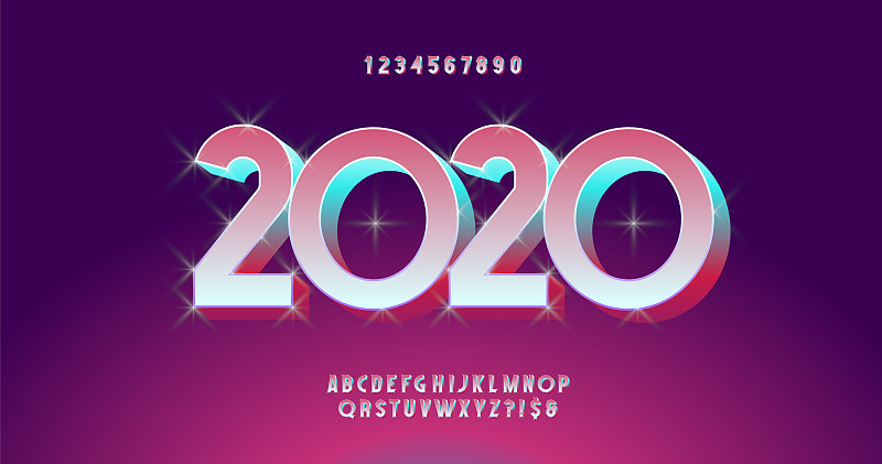 2020圣诞字体3d加粗样式图片下载