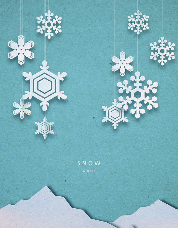 纸，纸艺术，雪，冬天图片下载