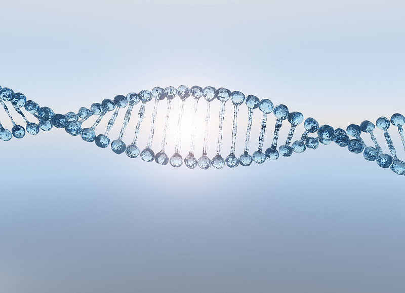 DNA螺旋链由水组成图片下载