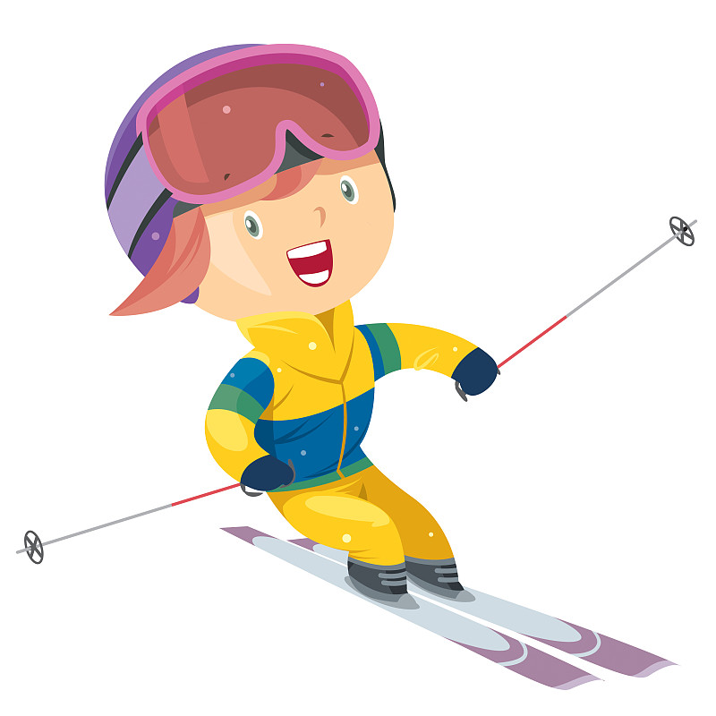 女孩滑雪图片下载