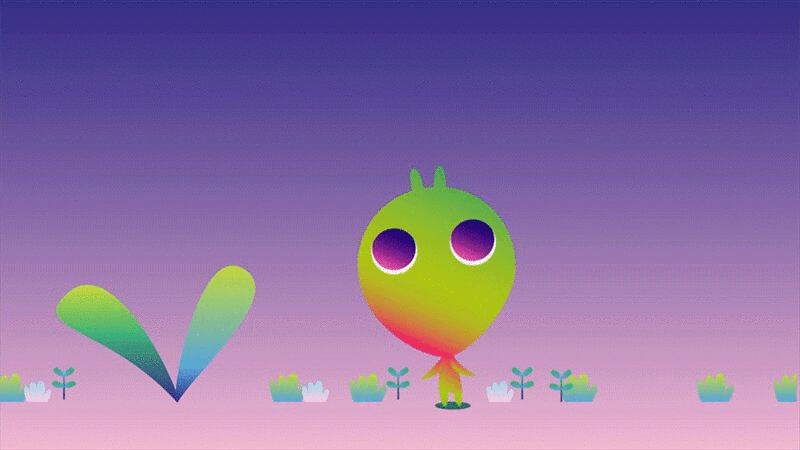 外星人兔子跳过草地动画图片下载