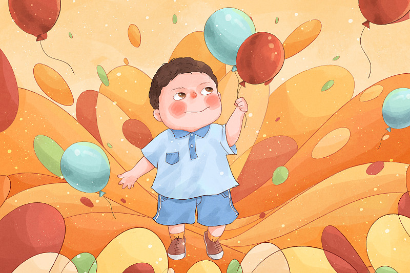 快乐的孩子儿童节插画2下载