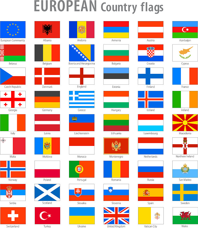 欧洲国旗标志图片