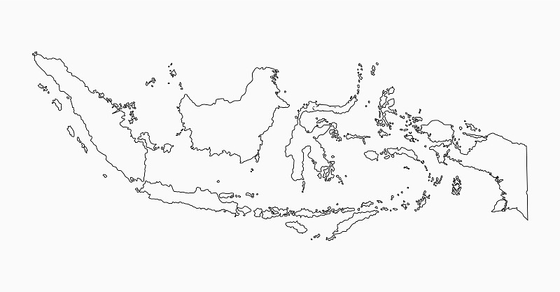 印度尼西亚地图亚洲国家地图模板图片