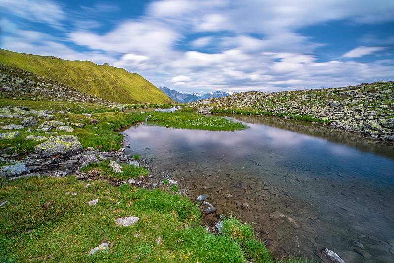 风景湖对天空，prgren，奥地利图片素材